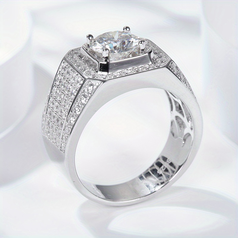 Men's S925 Moissanite Ring, Noble Temperament Gift